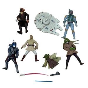 Vintage Star Wars Toy Figures Lot 2001 to 2002 Hasbro Excellent Condition